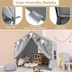 preview thumbnail 12 of 19, Costway Kids Play Tent with Door Curtains Windows Star Lights Colorful - See Details