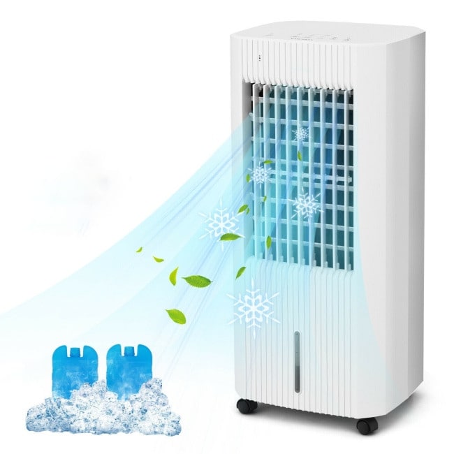 Costway 42''Portable Air Cooler 3-in-1 Cooling Tower Fan W/9H Timer - 13''x 10.5''x 42'' - White