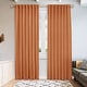 preview thumbnail 6 of 46, Linen Blend Light Filtering Back Tab/Rod Pocket Panel Pair(Set of 2) 52"W x 108"L - Orange