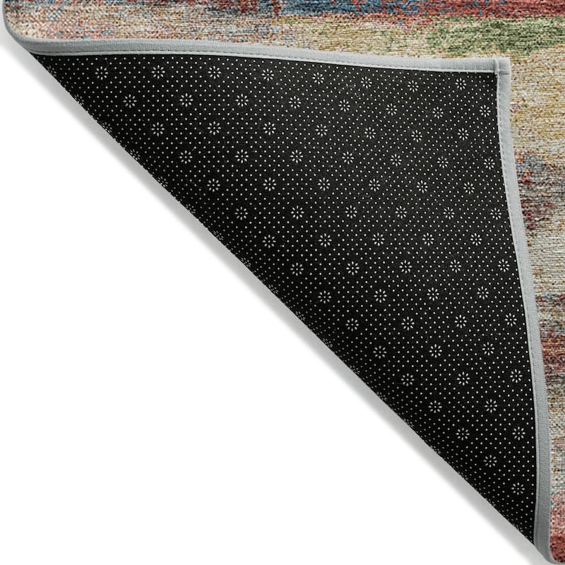 Machine Washable Indoor/ Outdoor Abstract Modern Chantille Rug