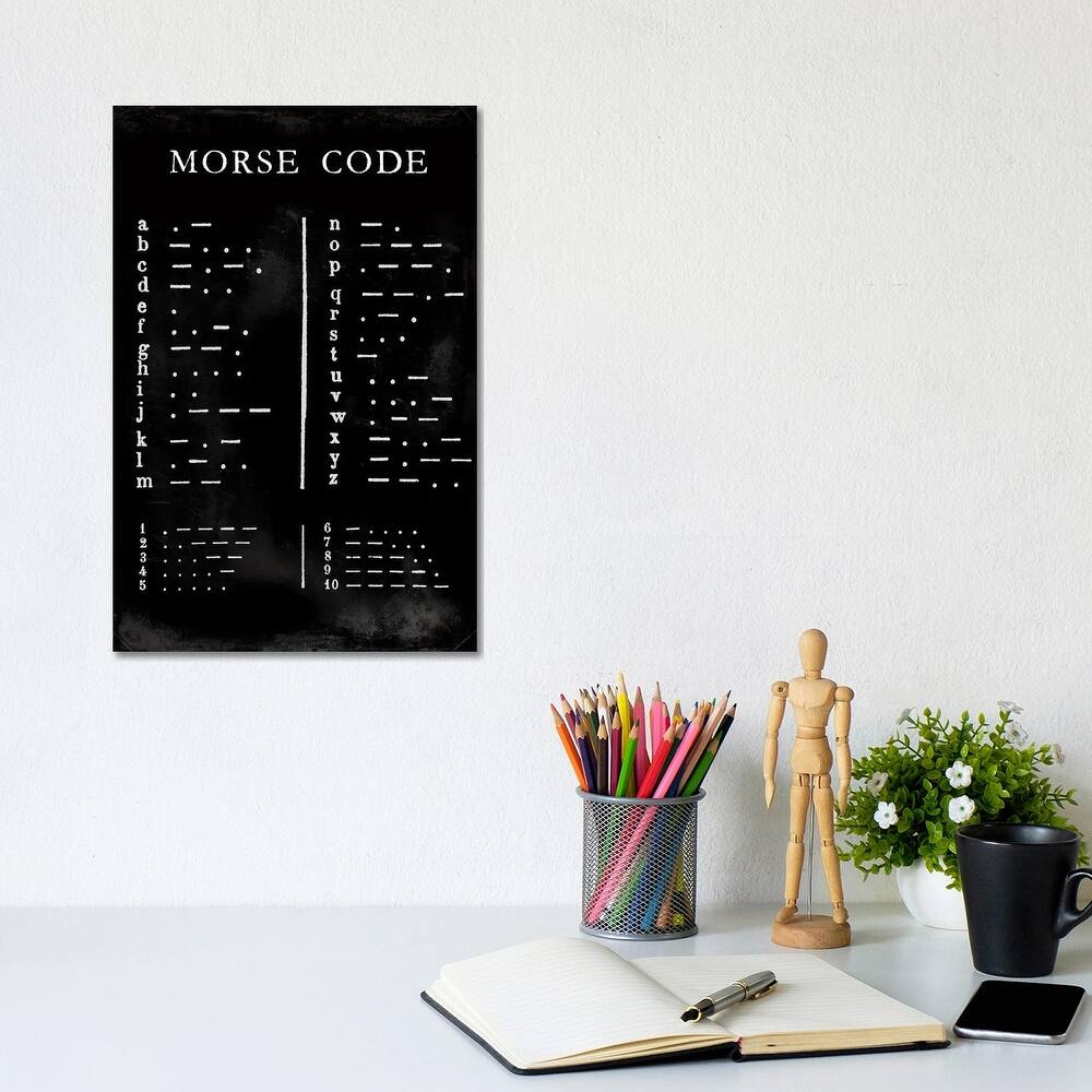 iCanvas "Morse Code Chart" by Vision Studio Canvas Print
