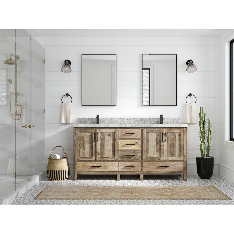 Willow Collections 72 in. W x 22 in. D Malibu Mango Double Sink Bathroom Vanity with Countertop