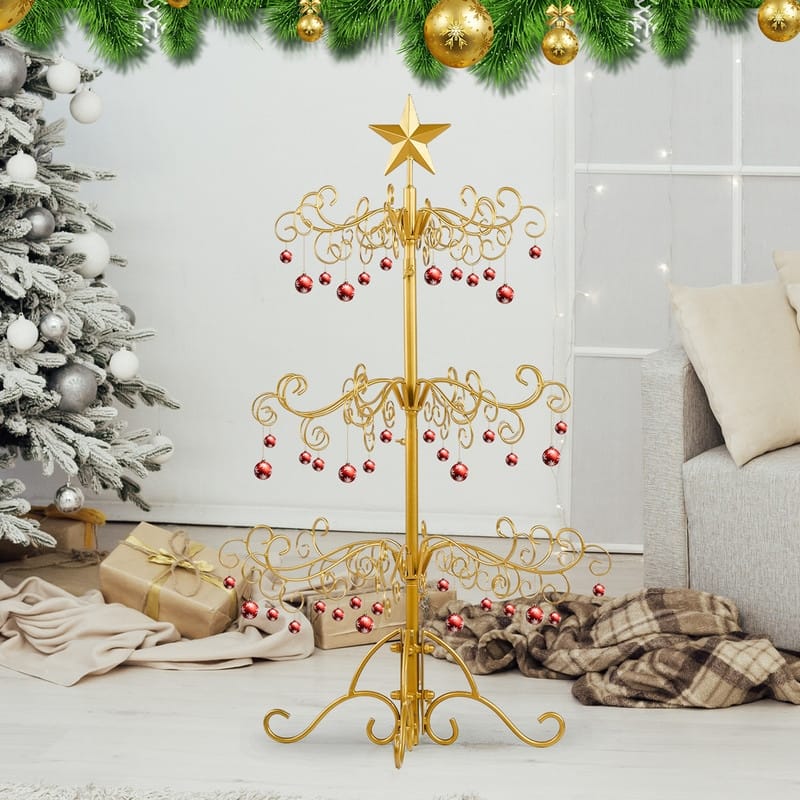 6ft Wrought Iron Gold Christmas Tree