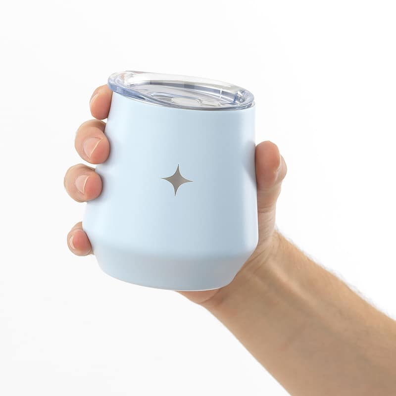 JoyJolt Vacuum Insulated Stainless Steel Stemless Wine Tumbler with Lid - 12 oz