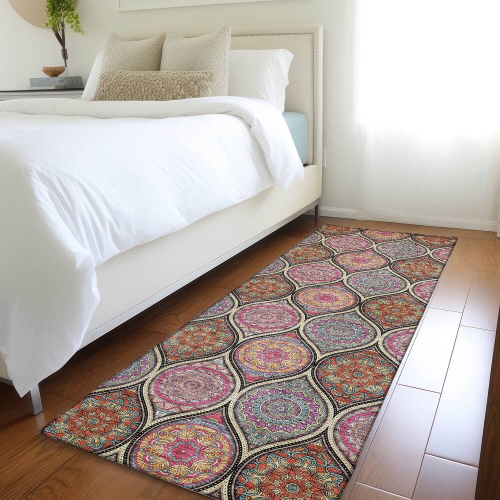 Premium Washable Super Soft Boho Mosaic Mayfield Rug