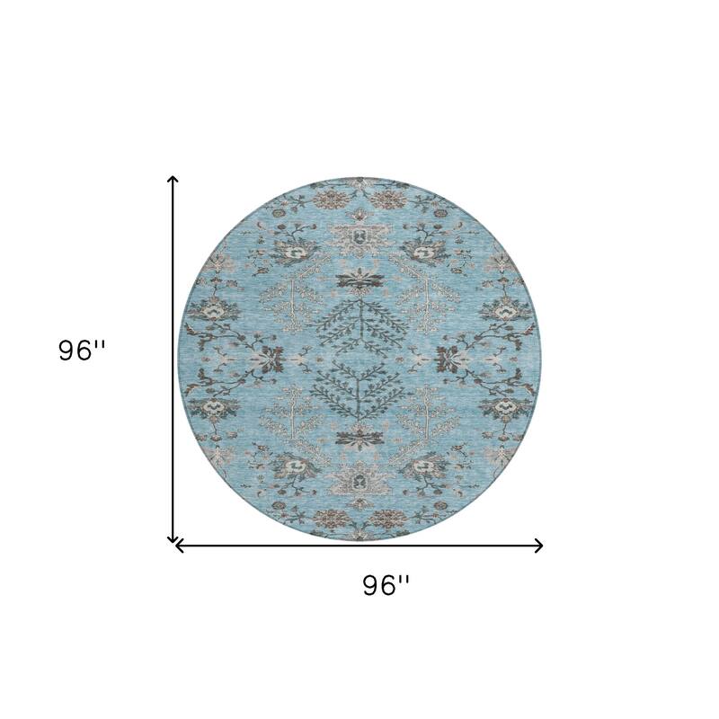 HomeRoots Floral Transitional Rectangle Outdoor Rug