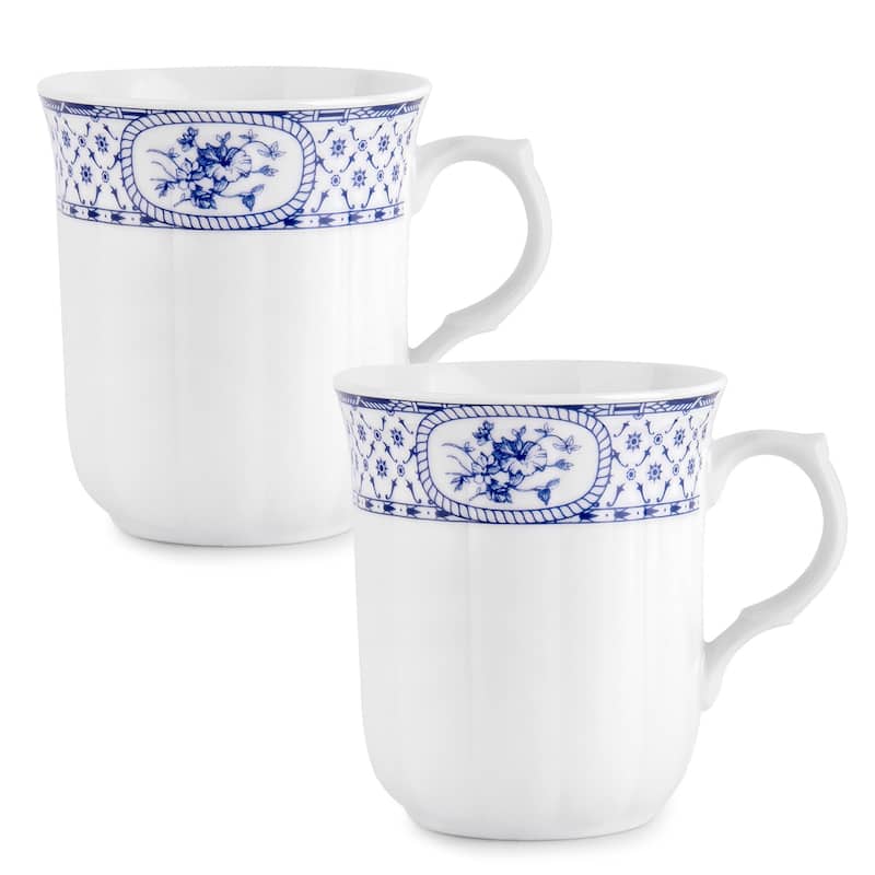 Indigo Porcelain Mugs Set of 2