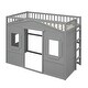 preview thumbnail 7 of 10, Twin Size House Loft Bed With Ladder