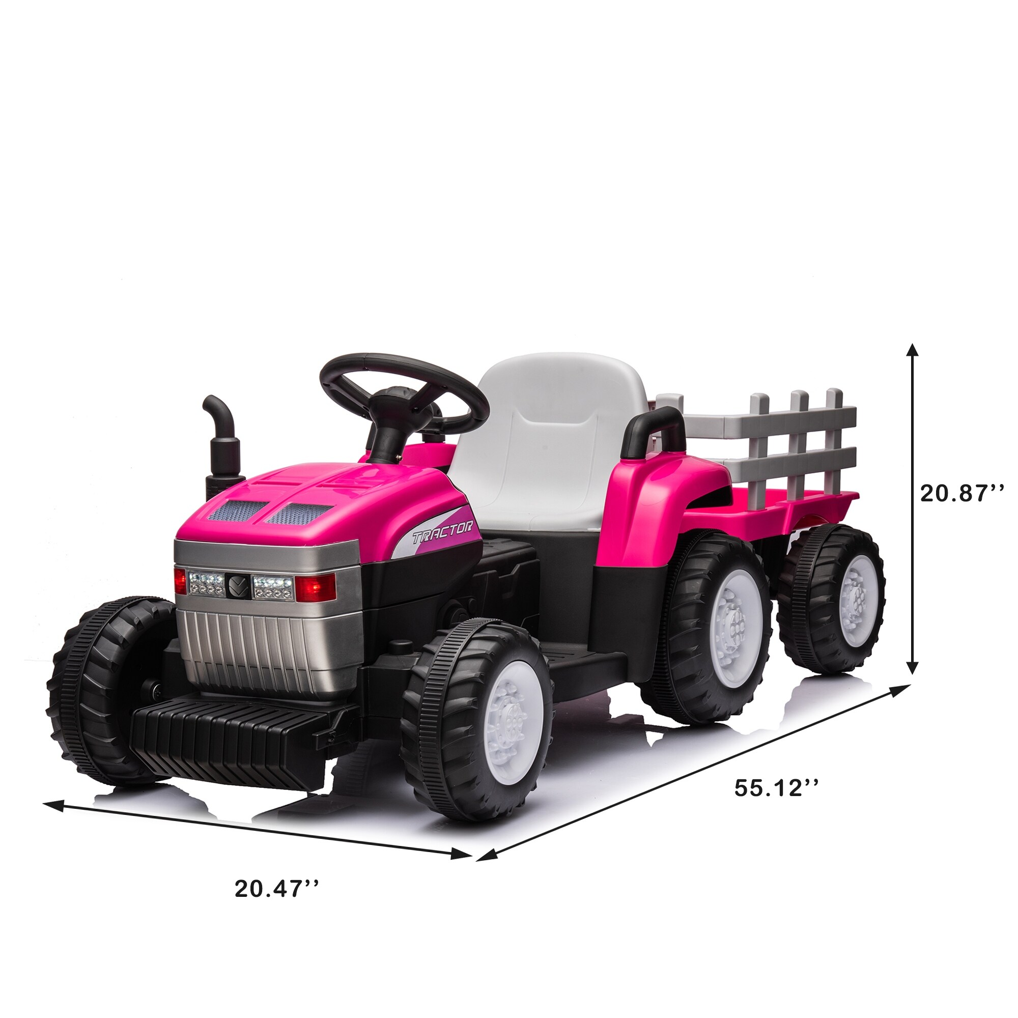 pink ride on digger