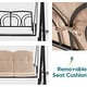 preview thumbnail 7 of 29, MCombo 3 Seat Patio Swings with Canopy, Adjustable Canopy Swing Sets for Backyard, Poolside, Balcony 4092