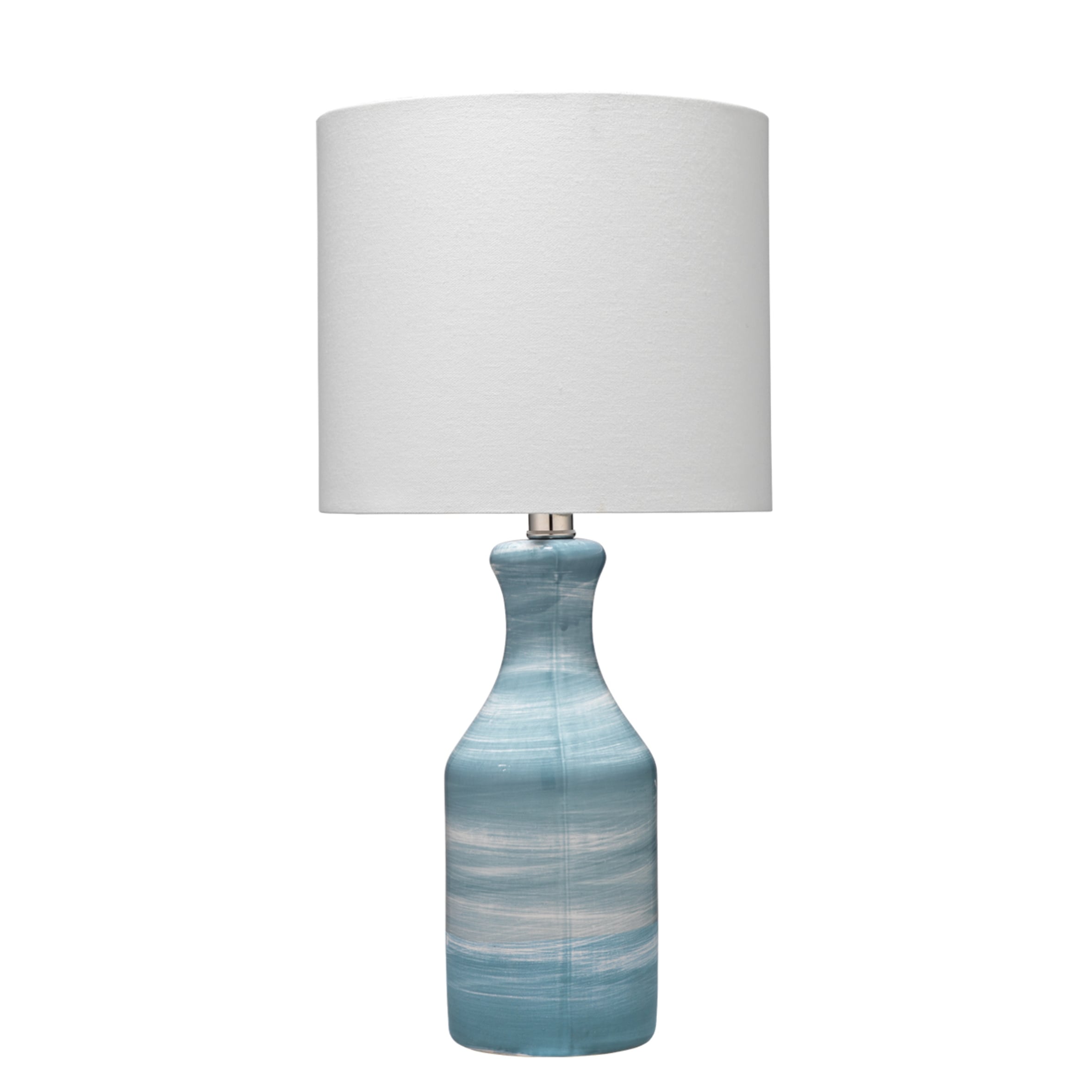 Alden Decor Lily Ceramic Table Lamp, Blue