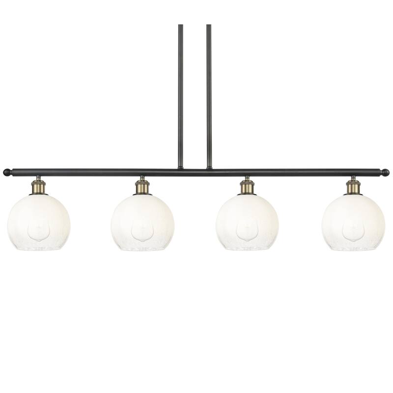 Innovations Lighting 516-4I-11-48 Brookhaven Globe Linear Brookhaven - Black Antique Brass / Opal