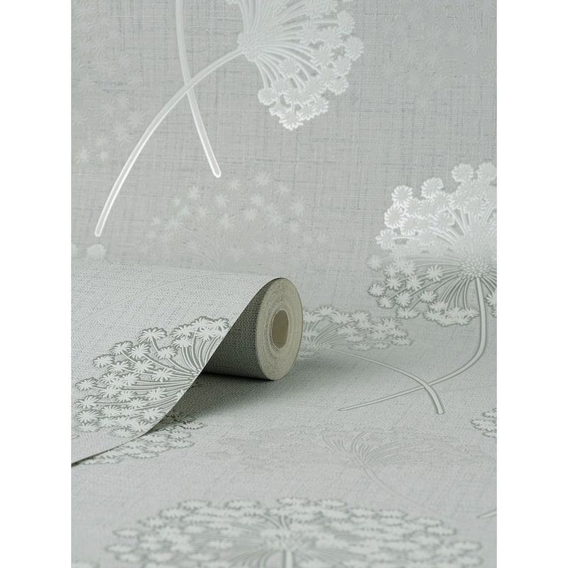 Fine Decor Grace Grey Floral Wallpaper