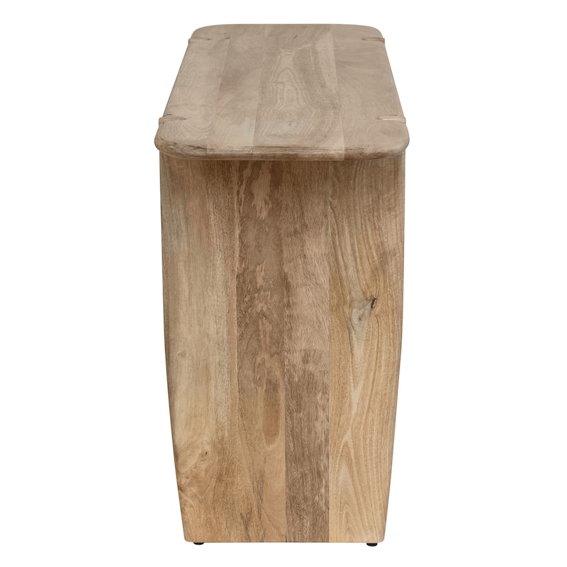 Mango Wood Console Table with Shelf