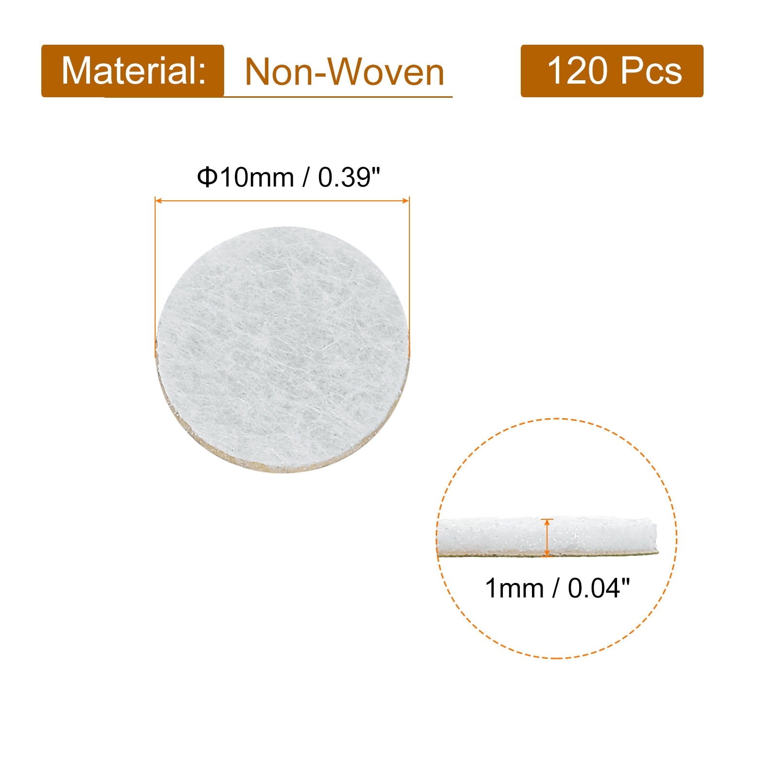 Round Felt Circles, Felt Fabric Sticker Self-Adhesive Felt Pads Pre Cut Felt Pads