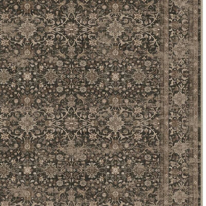 HomeRoots Floral Medallion Traditional Rectangle Area Rug