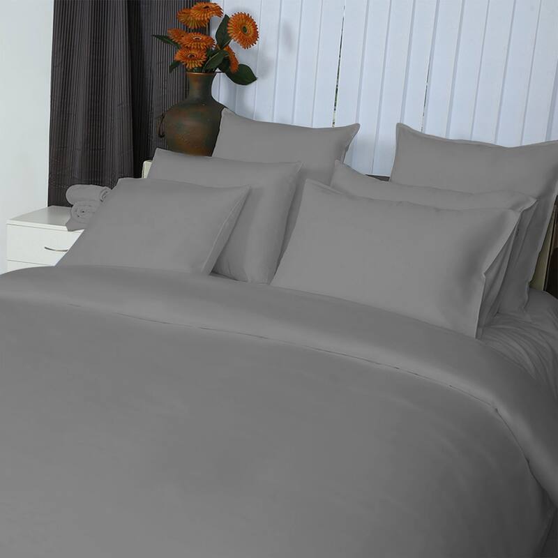 Just Linen 400 TC 100 Egyptian Cotton Sateen, Solid Colours, King