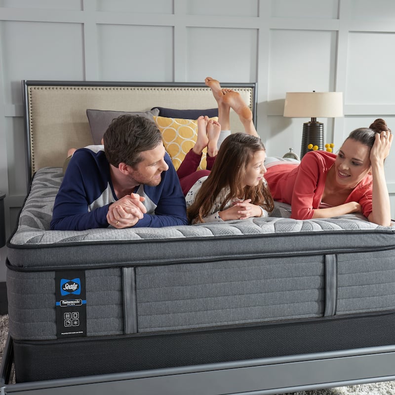 Sealy Virginia Street 14-inch Plush Euro Pillow Top Mattress Set