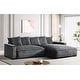 preview thumbnail 11 of 59, Transitional Luxe Upholstered Living Room Sectional 106.7 inch