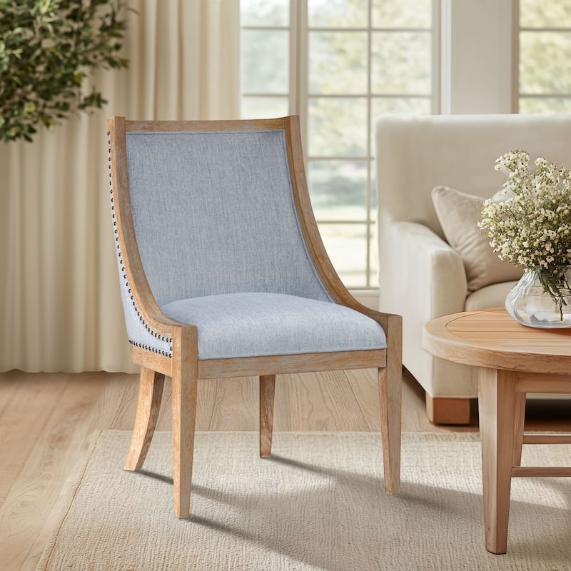 Martha Stewart Elmcrest Upholstered Dining Chair with Nailhead Trim