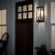 preview thumbnail 3 of 7, River of Goods Tiffany-Style Stained Glass and Black Satin Rectangular 1-Light Outdoor Wall Sconce - 6.25" x 5.5" x 16.25"