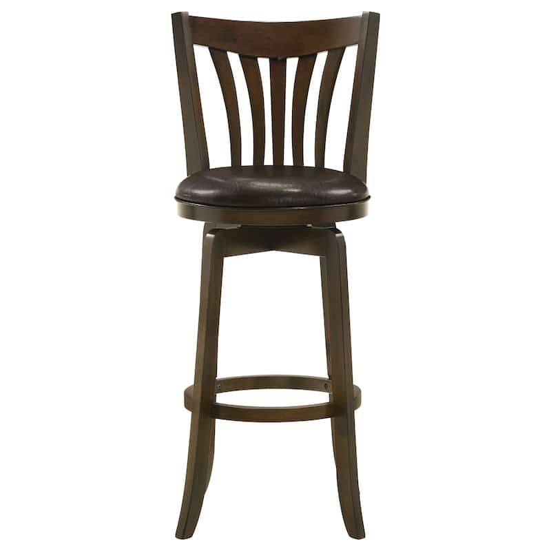 Lambert Transitional Wood Swivel Chair Dark Cherry