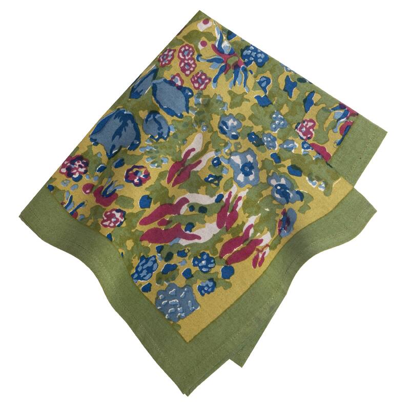 Couleur Nature Jardin Napkins - Set of 6 - Blue/Vert