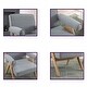 preview thumbnail 7 of 13, Fabric Leisure Chair with Solid Wood Armrest and Feet