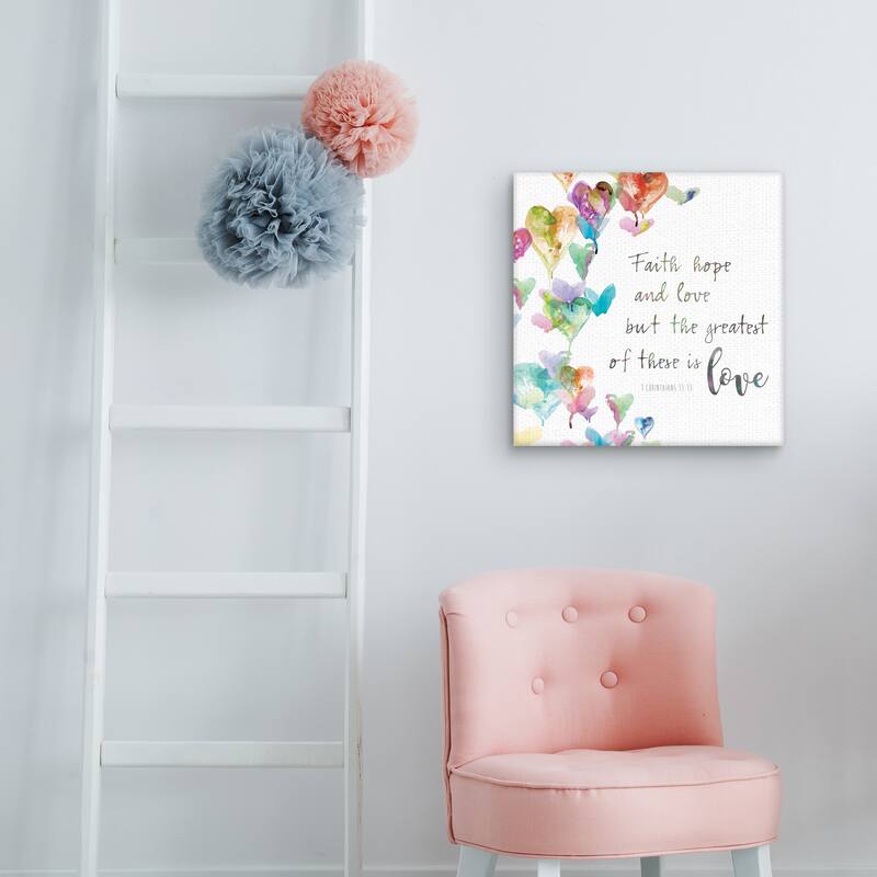 Faith Hope and Love by Carol Robinson Canvas Art Print