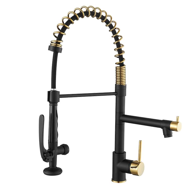 Commercial Kitchen Sink Faucet With Pull Down Sprayer Modern Single Hole Kitchen Faucets Single Handle Spring Taps