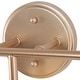 preview thumbnail 8 of 8, Fabrey Mid-century Modern Glam Bathroom Vanity Lights 3-light Gold Fabric Shade Wall Sconces
