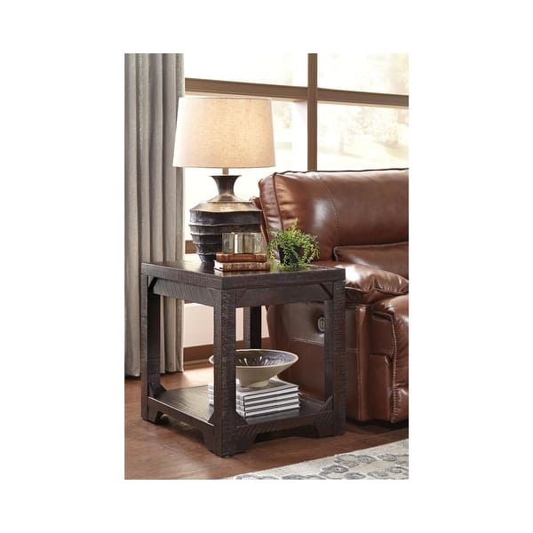 slide 7 of 6, Rogness Casual Rustic Brown End Table Brown - Wood