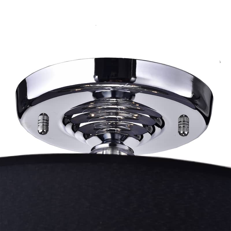 Antal 4-Light Black Semi-Flush Mount - Chrome Finish