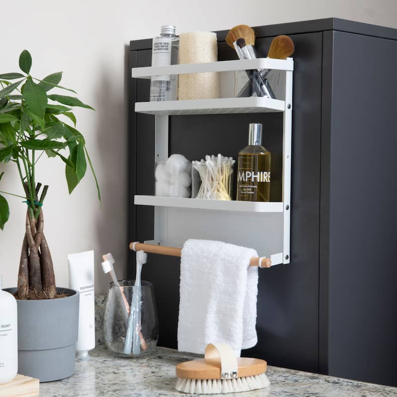 Household Essentials Metal Magnetic Organizer Rack - 11.3"L x 3.1"W x 12.6"H