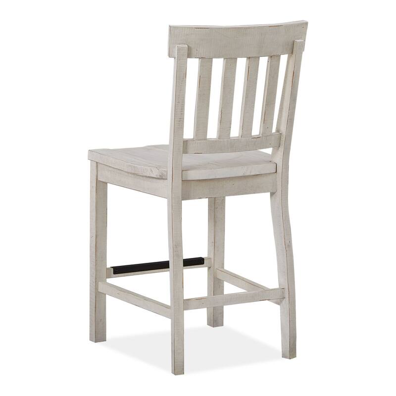 Magnussen Home Bronwyn Alabaster And Toasted Nutmeg Counter Chair Two Pack - 19''W x 21''D x 40''H