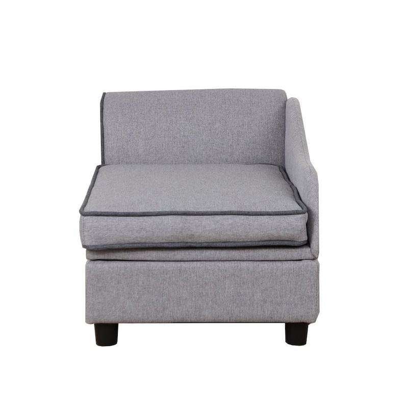 Kid's Washable Linen Chaise in Gray