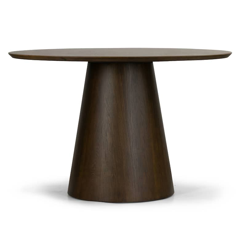 Blake Walnut Finish Round Wood Dining Table