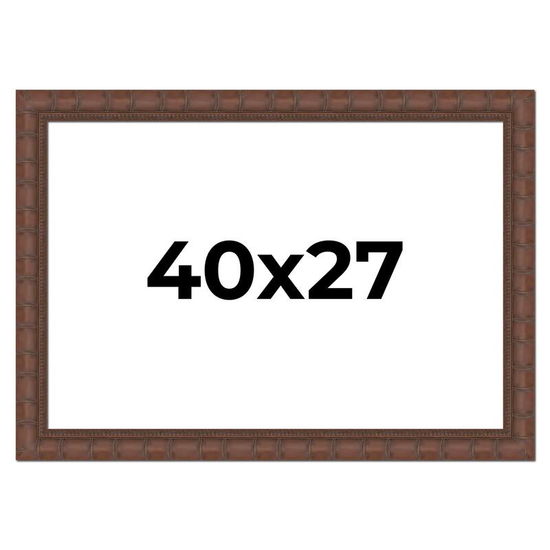 40x27 Frame Pewter Solid Wood Picture Frame Width 1.625 Inches | Interior Frame Depth 0.6875 Inches