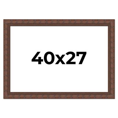 40x27 Frame Pewter Solid Wood Picture Frame Width 1.625 Inches | Interior Frame Depth 0.6875 Inches