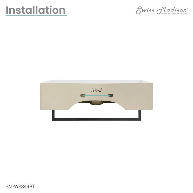 Claire 22" Wall-Mount Bathroom Sink with Towel Bar