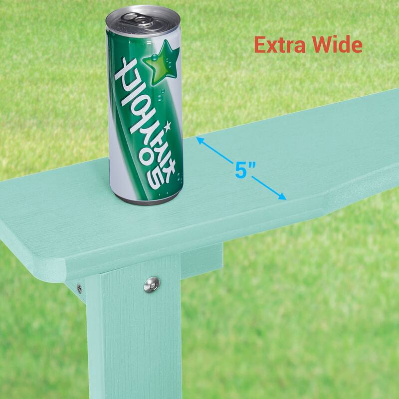 BONOSUKI Patio Adirondack Chair w/Cupholder,Weather Resistant-Set of 4