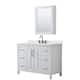Option White / Giotto Quartz Top / Matte Black Hardware