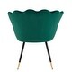 preview thumbnail 21 of 35, Angela Black and Gold Metal Leg Velvet Seashell Accent Chair (Set of 2) by iNSPIRE Q Bold