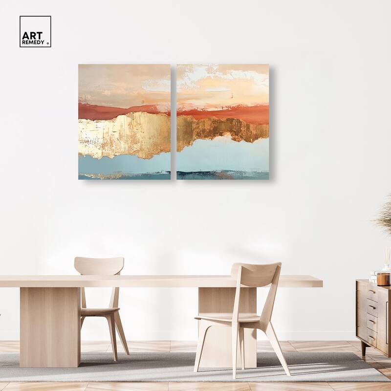 Earthy Glow III Canvas Set of 2 by Art Remedy, Gallery Wrapped