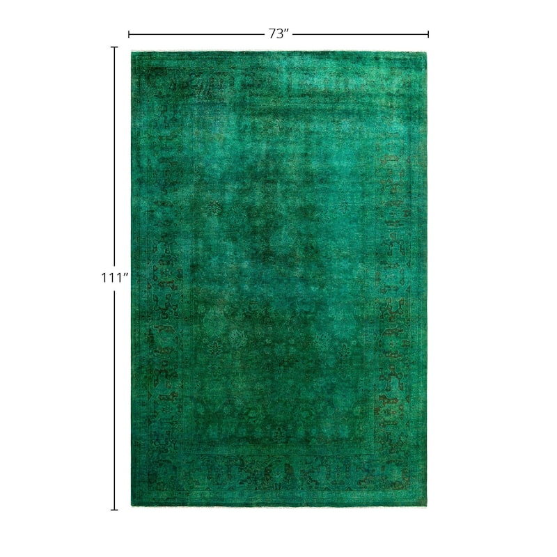 Contemporary Overdyed Wool Hand Knotted Area Rug - 6' 1" x 9' 3"