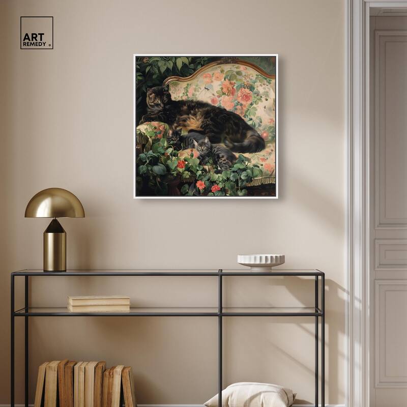 Lounging Cats II Canvas by Art Remedy