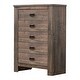 preview thumbnail 6 of 4, Coaster Furniture Frederick Weathered Oak 5-piece California King Bedroom Set