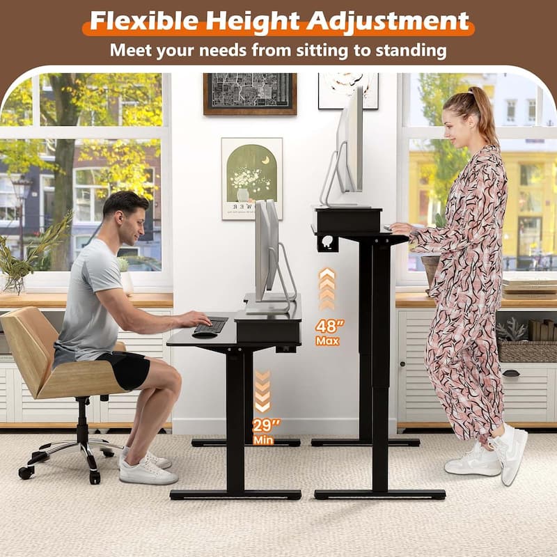 Electric Stand-up Height Adjustable Sit Stand Desk