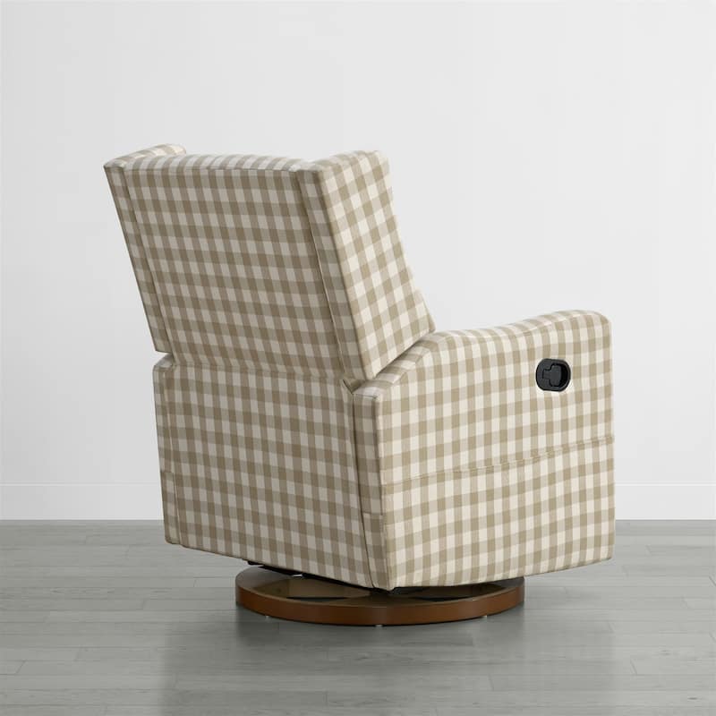 Lincoln Manual Swivel Glider Recliner with Lumbar Pillow