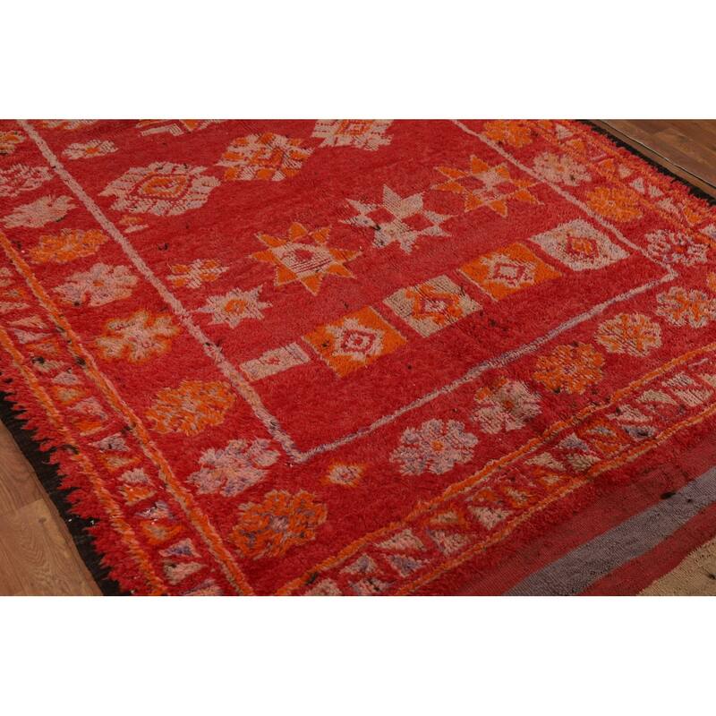Tribal Moroccan Oriental Runner Rug Handmade Wool Carpet - 5'11"x 17'8"